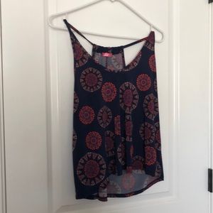 Patterned tank top blouse